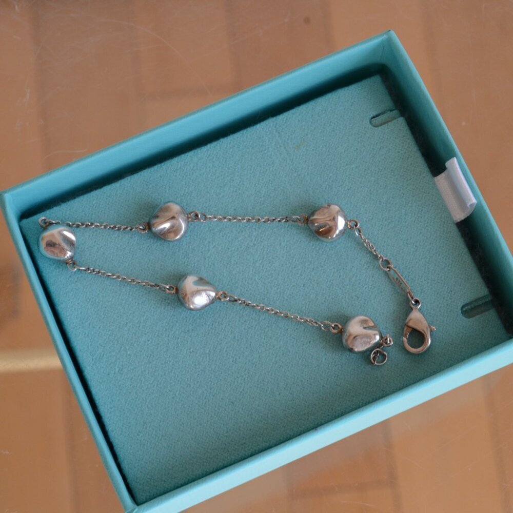 925 Sterling Silver 5 Bean Bracelet - Picture 2 of 8
